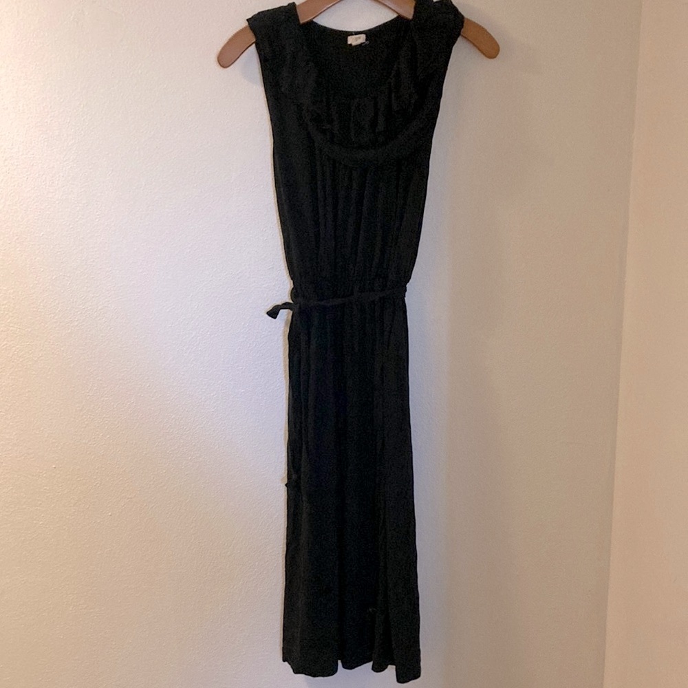 J Crew Black Skeeveless Dress
